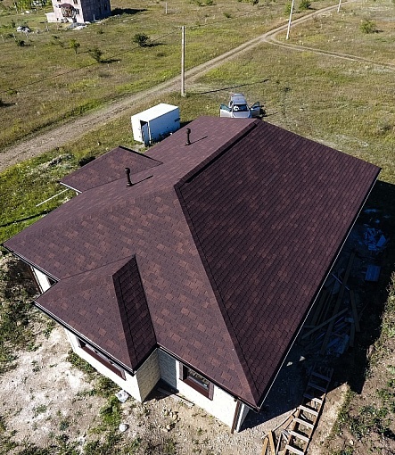 Гибкая черепица, серия STANDARD, коллекция КРОНА, цвет Коричневый - 6