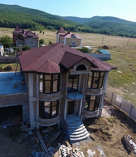 Гибкая черепица, серия PREMIUM, коллекция ШЕФФИЛД, цвет Клубника - 3