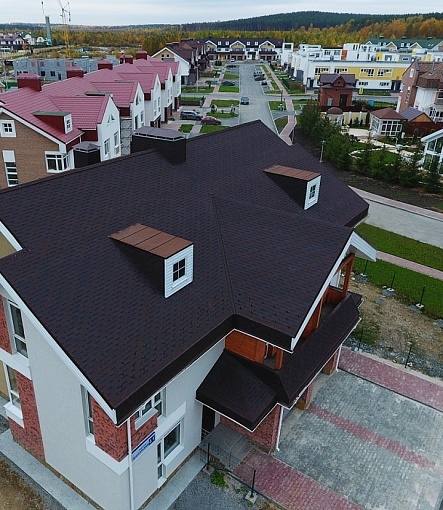 Гибкая черепица, серия PREMIUM, коллекция ГЕНУЯ, цвет Какао - 4