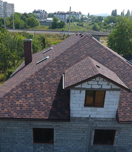 Гибкая черепица, серия PREMIUM, коллекция ГЕНУЯ, цвет Какао-Кофе - 3
