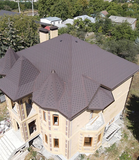 Гибкая черепица, серия PREMIUM, коллекция Шеффилд, цвет Зрелый Каштан - 1