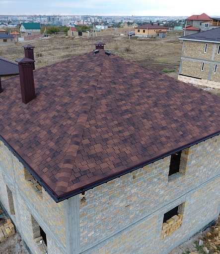 Гибкая черепица, серия PREMIUM, коллекция САППОРО, цвет Кофе - 1