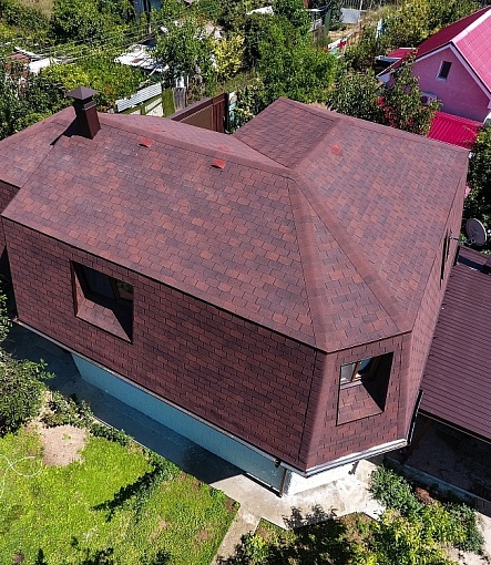 Гибкая черепица, серия STANDARD, коллекция КРОНА, цвет Красный - 2