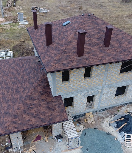 Гибкая черепица, серия PREMIUM, коллекция САППОРО, цвет Кофе - 3