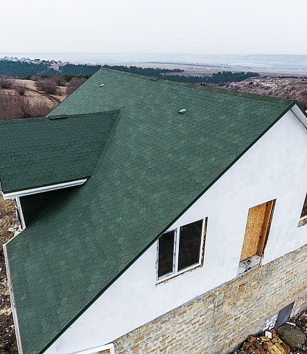 Гибкая черепица, серия STANDARD, коллекция КОЛЬЧУГА, цвет Зеленый - 7