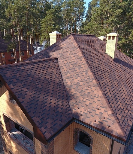 Гибкая черепица, серия PREMIUM, коллекция ГЕНУЯ, цвет Кофе - 3