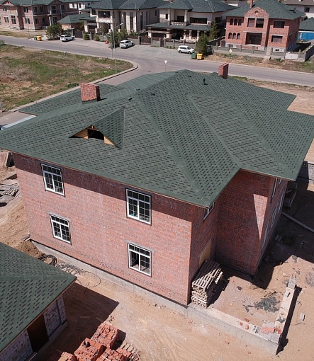 Битумная черепица, Серия Standard, Коллекция Тетрис, Цвет Зелёный - 3
