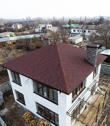 Гибкая черепица, серия PREMIUM, коллекция ЖЕНЕВА, цвет Чили - 5