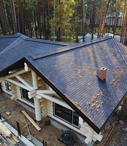Гибкая черепица, серия PREMIUM, коллекция ЦЮРИХ, цвет Изюм - 2