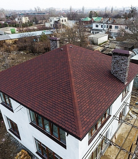 Гибкая черепица, серия PREMIUM, коллекция ЖЕНЕВА, цвет Чили - 4