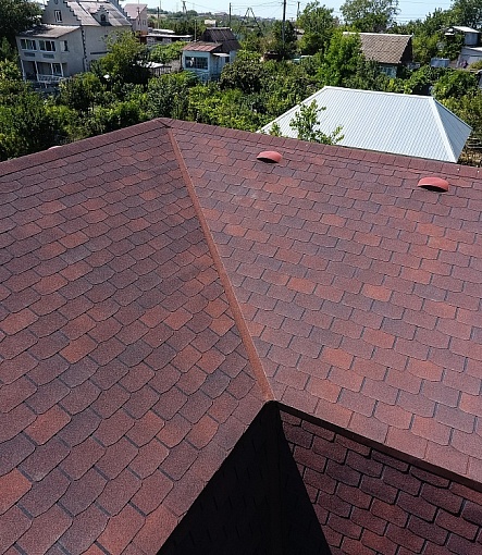 Гибкая черепица, серия STANDARD, коллекция КРОНА, цвет Красный - 6