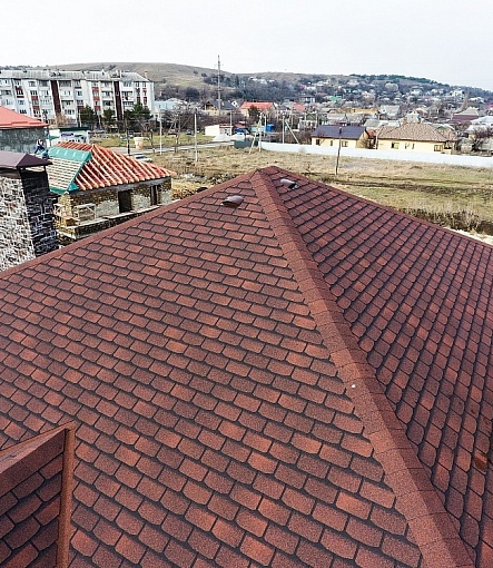 Гибкая черепица, серия PREMIUM, коллекция ЖЕНЕВА, цвет Чили - 7