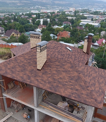 Гибкая черепица, серия PREMIUM, коллекция ЦЮРИХ, цвет Кофе - 1