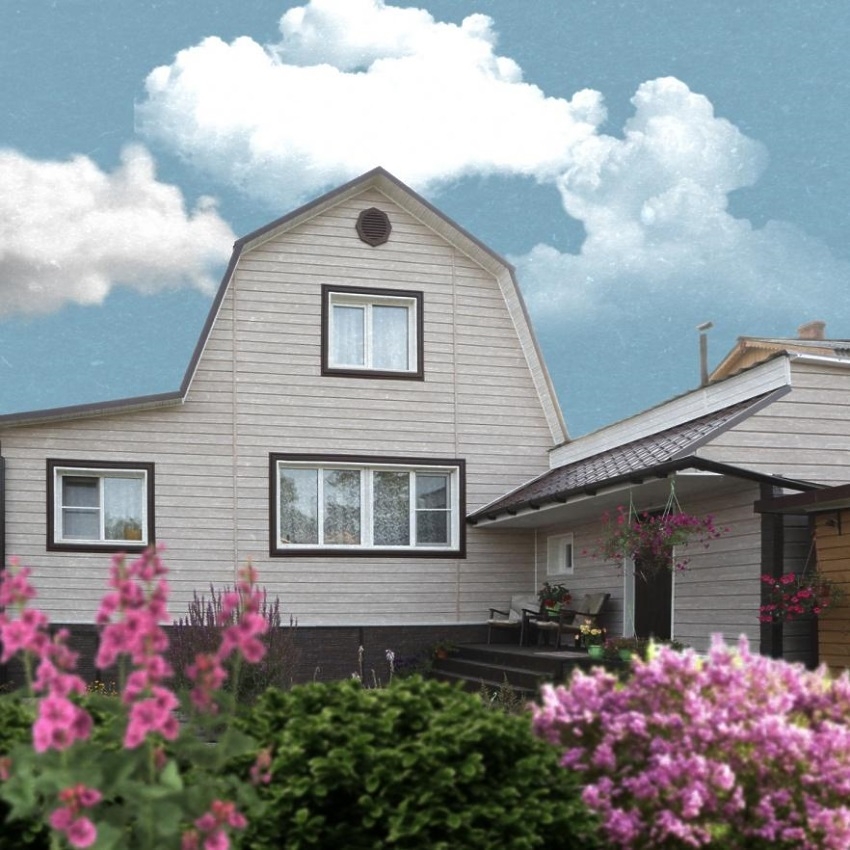 Пятиугольная форма фронтона дома