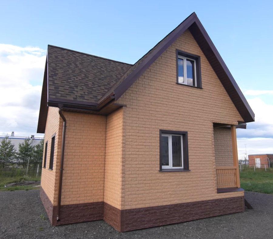 Отделка сайдингом под камень