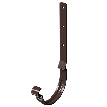 Карнизный крюк для желоба длинный Stal Premium Шоколад, (RAL 8019)