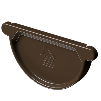 Заглушка желоба Stal Premium Каштан, (RAL 8017)