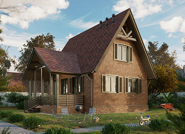 Гибкая черепица Eurasia, Шестигранник, Красный - 2