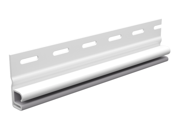 Стартовый профиль для сайдинга под камень, белый - 1